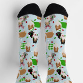Christmas Rough Collie Socken (Oben)