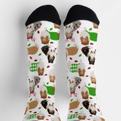 Christmas Rough Collie Socks Socken (Oben)