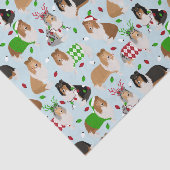Christmas Rough Collie Tissue Paper Seidenpapier (Ausschnitt)