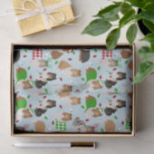 Christmas Rough Collie Tissue Paper Seidenpapier (Geschenk)