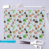 Christmas Rough Collie Tissue Paper Seidenpapier (Handwerk)