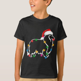 Christmas Rough Collie XMAS Lights Weihnachtsmannm T-Shirt