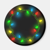 Christmas Round Lights Magnet (Vorne)