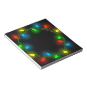 Christmas Round Lights Notizblock (angewinkelt)