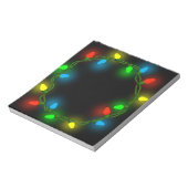 Christmas Round Lights Notizblock (Rotiert)