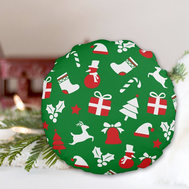 Christmas Round Pillow Rundes Kissen (Von Creator hochgeladen)