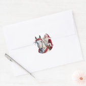 Christmas round sticker for Horse Lovers (Umschlag)