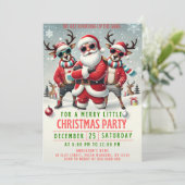 Christmas Rounding up the Gang Invitation Einladung (Stehend Vorderseite)