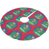 Christmas Rudolph Polyester Weihnachtsbaumdecke (Schrägansicht)