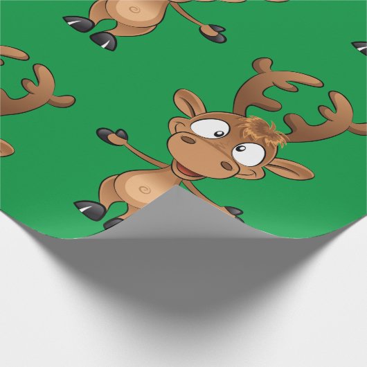 Christmas Rudolph Red Nose Reindeer Geschenkpapier (Ecke)