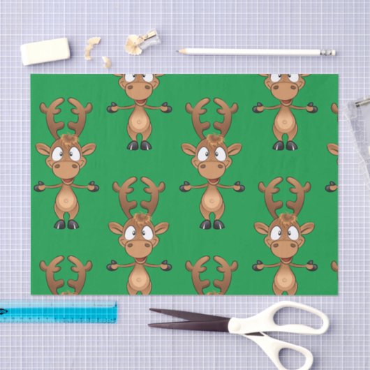 Christmas Rudolph Red Nose Reindeer Seidenpapier (Handwerk)