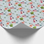 Christmas Rudolph Red Nosed Reindeer Snowmen Geschenkpapier (Ecke)
