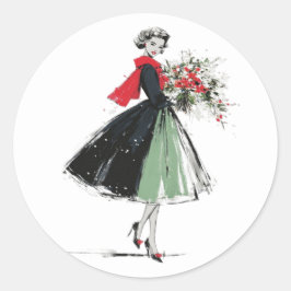 Christmas  runder aufkleber