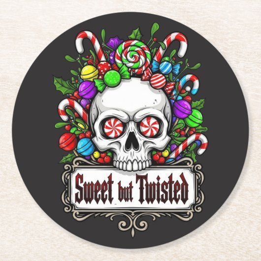 Christmas Runder Pappuntersetzer (Vorderseite)