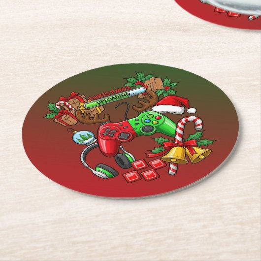 Christmas Runder Pappuntersetzer (Angewinkelt)