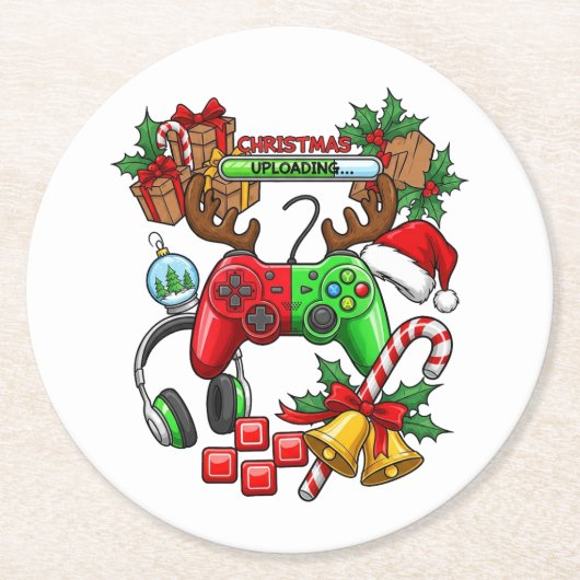 Christmas Runder Pappuntersetzer (Vorderseite)