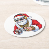 Christmas Runder Pappuntersetzer (Angewinkelt)