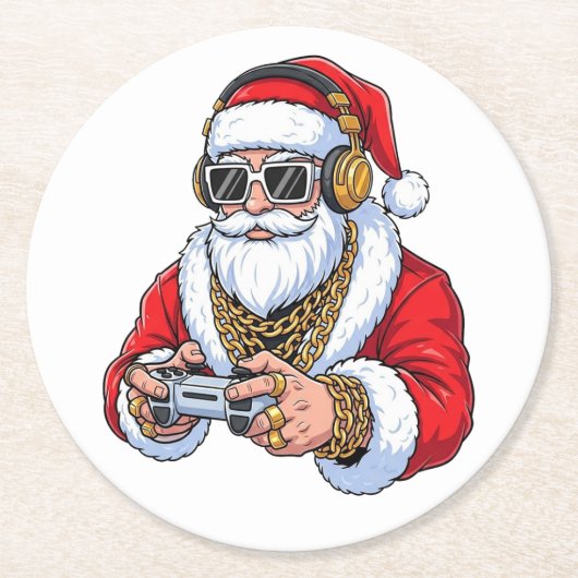 Christmas Runder Pappuntersetzer (Vorderseite)