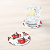 Christmas Runder Pappuntersetzer (Vor Ort)