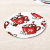 Christmas Runder Pappuntersetzer (Angewinkelt)