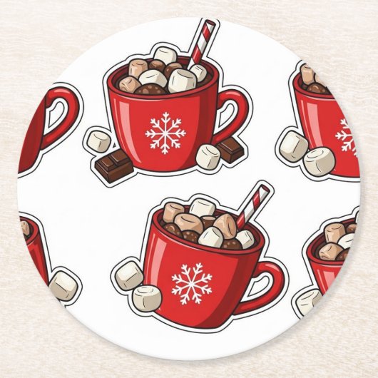 Christmas Runder Pappuntersetzer (Vorderseite)