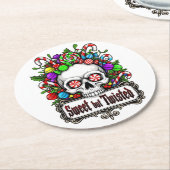 Christmas Runder Pappuntersetzer (Angewinkelt)