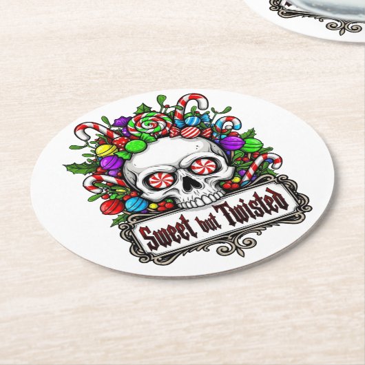 Christmas Runder Pappuntersetzer (Angewinkelt)