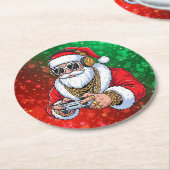 Christmas Runder Pappuntersetzer (Angewinkelt)