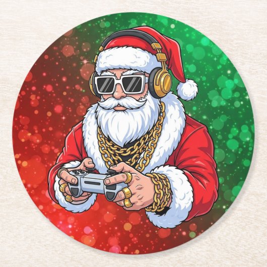 Christmas Runder Pappuntersetzer (Vorderseite)