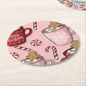 Christmas Runder Pappuntersetzer (Angewinkelt)