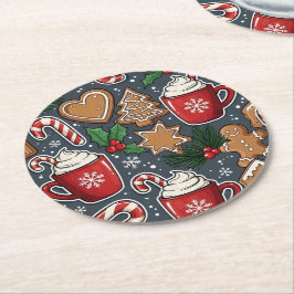 Christmas Runder Pappuntersetzer