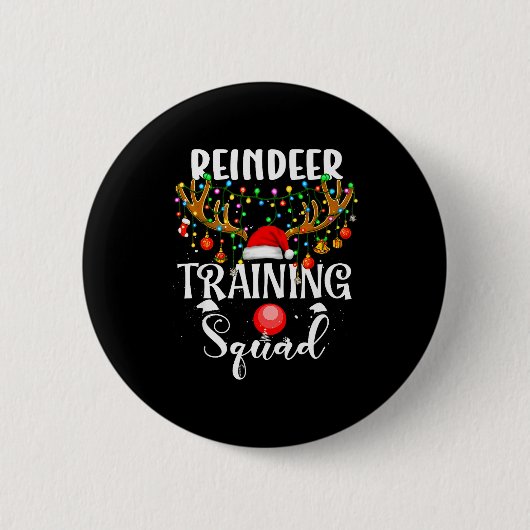 Christmas Running Reindeer Runner Training Squad T Button (Vorderseite)