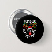 Christmas Running Reindeer Runner Training Squad T Button (Vorne & Hinten)