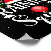 Christmas Running Reindeer Runner Training Squad T Poster (Ecke)