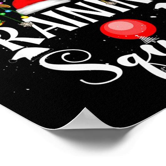 Christmas Running Reindeer Runner Training Squad T Poster (Ecke)