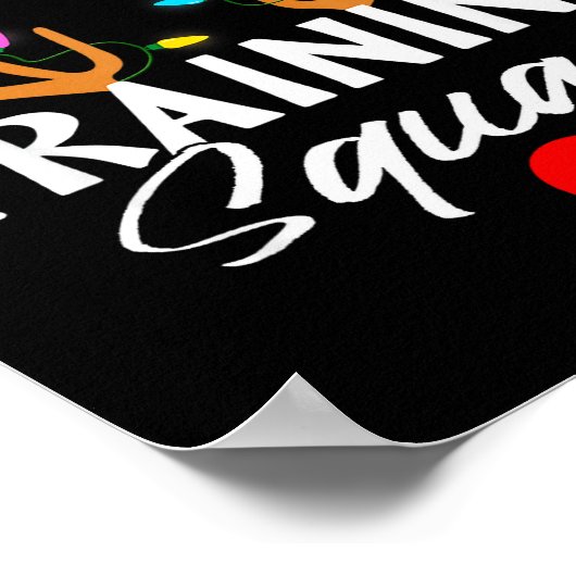 Christmas Running Reindeer Runner Training Squad T Poster (Ecke)