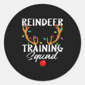 Christmas Running Reindeer Runner Training Squad T Runder Aufkleber (Vorderseite)