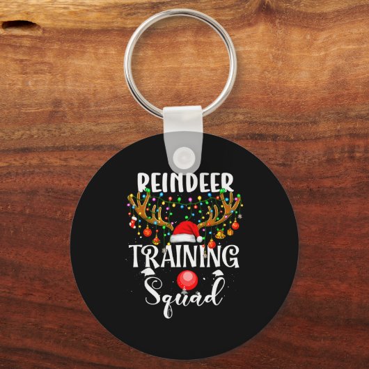 Christmas Running Reindeer Runner Training Squad T Schlüsselanhänger (Vorderseite)