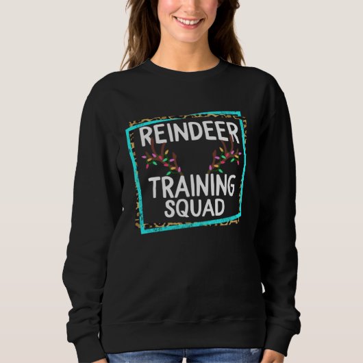 Christmas Running Reindeer Training Squad 5k Fun R Sweatshirt (Vorderseite)