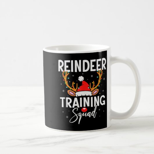 Christmas Running Team Funny Reindeer Training Squ Kaffeetasse (Rechts)