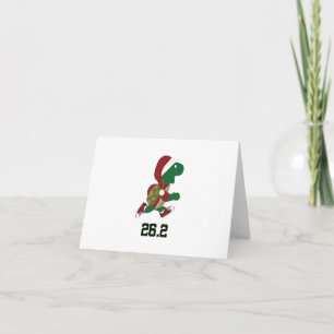 Christmas Running Turtle 26.2 Feiertagskarte