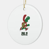 Christmas Running Turtle Marathon Keramik Ornament (Links)