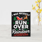 Christmas Runover By Reindeer Funny Xmas Karte (Gelbe Blume)