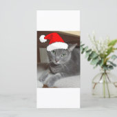 Christmas Russian Blue Gray Cat (Stehend Vorderseite)