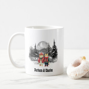 Christmas RV Zelt Camp Woods Neu verheiratete Coup Kaffeetasse