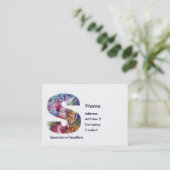 CHRISTMAS S LETTER / SANTA PLAYING HARP VISITENKARTE (Stehend Vorderseite)