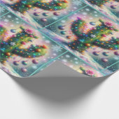 Christmas Saguaro Cactus Whimsical Decoupage Geschenkpapier (Ecke)