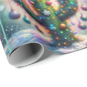 Christmas Saguaro Cactus Whimsical Decoupage Geschenkpapier (Rolleneckpunkt)