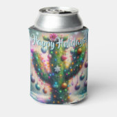 Christmas Saguaro Cactus Whimsical Desert Holiday Dosenkühler (Kanne Rückseite)