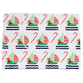 Christmas Sailing Nautical Große Geschenktüte (Vorderseite)